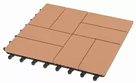 Садовый паркет Люкс 9 GRINDERDECO ДПК, 300x300 мм, песчаник, упаковка 10 шт.