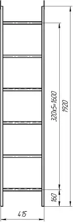 Полотно кровельной лестницы Grand Line (Гранд Лайн) 3,0 м, цвет RAL 8017 (коричневый)