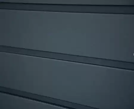 Металлический сайдинг Гранд Лайн / Grand Line профиль Квадро Брус, PurLite Matt 0.5, цвет Ral 7024 (мокрый асфальт)
