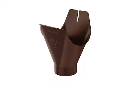 Воронка желоба D125/90 Aquasystem Комфорт PE, RAL 8017 коричневый