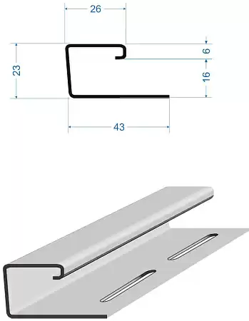 J-профиль Docke LUX, 3000 мм, байкальский J-профиль Docke LUX, 3000 мм, байкальский