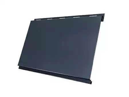 Металлический сайдинг Гранд Лайн / Grand Line профиль Вертикаль, Satin 0.5, цвет Ral 7024 (мокрый асфальт)