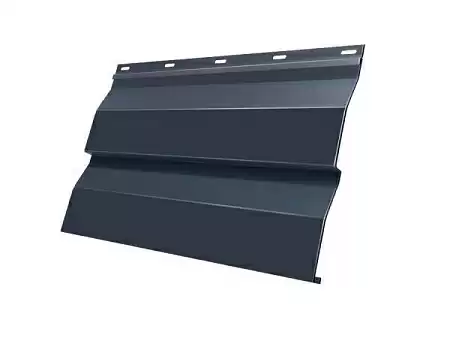 Металлический сайдинг Гранд Лайн / Grand Line профиль Корабельная доска, PE 0.45, цвет Ral 7024 (мокрый асфальт)
