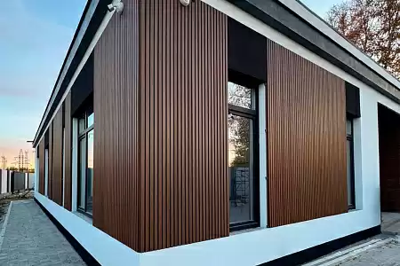 Вертикальная стеновая панель Nautic Prime Line ДПК 219*26*4000мм, цвет Тик