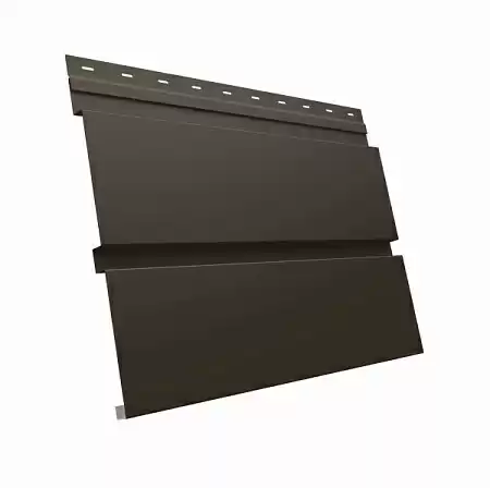Металлический сайдинг Гранд Лайн / Grand Line профиль Квадро Брус, Drap 0.45, цвет RR 32 (темно-коричневый)