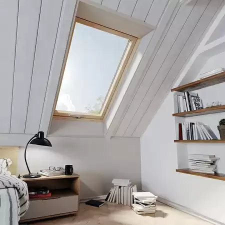 Деревянное двухкамерное мансардное окно Dakea KAA B1500 F6A, 66x118