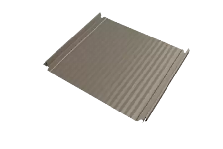 Кликфальц Double Pro Gofr Grand Line 0,5 Satin с пленкой на замках RAL 1015 светлая слоновая кость