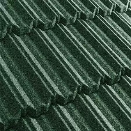 Композитная черепица Метротайл (Metrotile) серия MetroClassic, цвет зеленый, 1330х410 мм