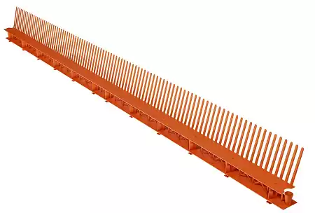 Гребень свеса с вентиляцией Eurovent Comb Venti, 1 м, RAL 8004 кирпичный