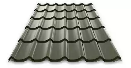 Металлочерепица Руукки Ruukki Monterrey Standart 0,5 Pural Matt BT, Zn 275 (хвойно-зеленый) RR11