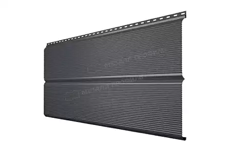 Металлический сайдинг Металл Профиль L брус XL Волна, 0.5 VikingMP E, RAL 7024 серый графит