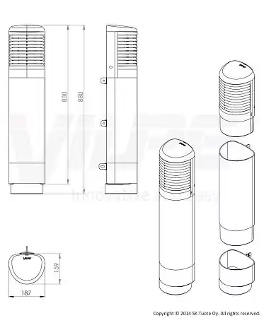 ROSS-ремонтный комплект D160/160мм Vilpe (Вилпе), бежевый