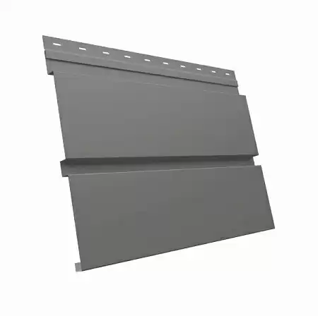 Металлический сайдинг Гранд Лайн / Grand Line профиль Квадро Брус, PE 0.45, цвет Ral 7005 (серая мышь)