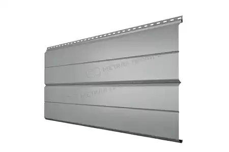 Металлический сайдинг Металл Профиль L брус XL Накатка, 0.45 PE, RAL 7005 мышиный