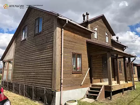 Монтаж фасада плиткой Hauberk в КП Петергофские Предместья