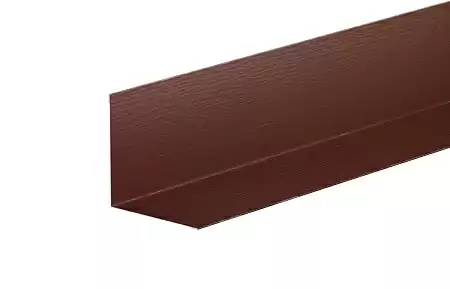 Планка угловая внутренняя 100х100 Aquasystem, Pural 0.5, 2.0 м, RAL 8017 коричневый