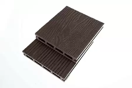 Террасная доска Grand Line Wood 3D, 4000x140x22 мм, шоколад