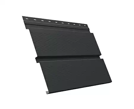 Софит металлический Квадро Брус с перфорацией Grand Line / Гранд Лайн, Satin 0.5, цвет Ral 7016 (антрацитово-серый)