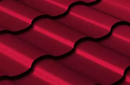Металлочерепица Гранд Лайн / Grand Line, коллекция Kredo, 0,5 Satin Zn 140, цвет RAL 3005 (красное вино)
