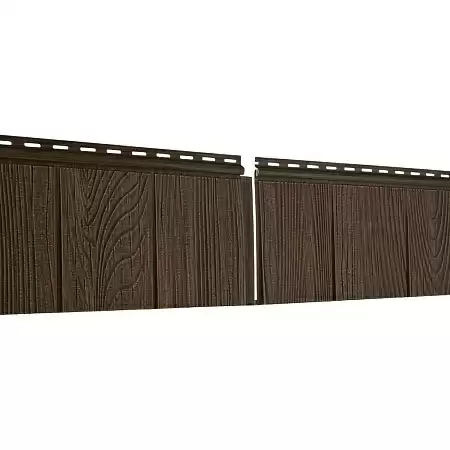 Фасадные панели Ю-Пласт Хокла S-Lock Щепа, 2000x206 мм, каштановый