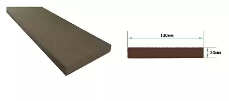 Террасная доска Смарт Terrapol / Террапол ДПК полнотелая без паза, 4000х130х24 мм, цвет слива