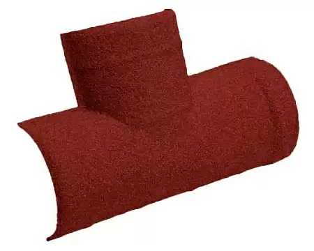 T-образный конек 205 Gerard полукруглый, пластик, 515 мм, spanish red (231)