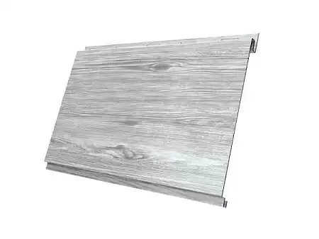 Металлический сайдинг Гранд Лайн / Grand Line профиль Вертикаль, Print elite 0.45, цвет Snow Wood (Снежное дерево)