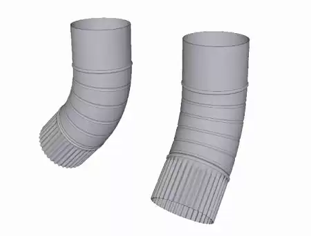 Отлив гофрированный 60 гр D150 мм, Zn + порошк.покраска, цвет RAL 7004 (сигнально-серый)