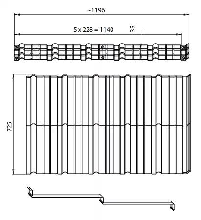 Металлочерепица BudMat (БудМат), коллекция Мурано, X-Matt 0.5, цвет 742 (кирпичный)