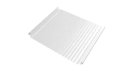 Кликфальц Double Pro Gofr Grand Line 0,5 PE с пленкой на замках RAL 9003 сигнальный белый