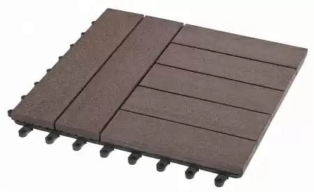 Садовый паркет Комфорт 4 GRINDERDECO ДПК, 300x300 мм, венге, упаковка 10 шт.