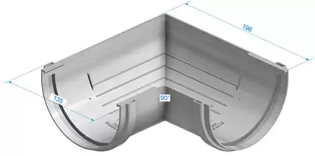 Угловой элемент 90° Docke Standard, RAL 6005 зеленый
