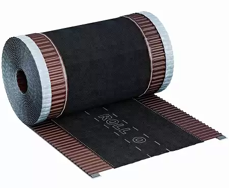 Коньковая лента Eurovent ROLL O, 240 мм x 5 м, RAL 8017 коричневый