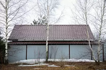 Металлочерепица Гранд Лайн / Grand Line, коллекция Kamea, 0,5 Satin Zn 140, цвет RAL 8017 (шоколад)