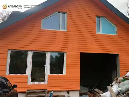 Монтаж гибкой черепицы Shinglas + водосточная система д. Старое Гарколово
