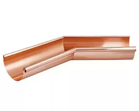 Угол внутренний 135° D125 Aquasystem, медь