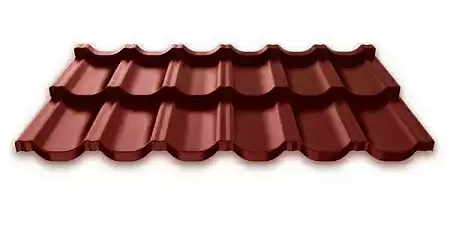 Модульная металлочерепица Руукки Ruukki Finnera 0,5 Pural Matt BT, Zn 275 (шоколадный) RR887