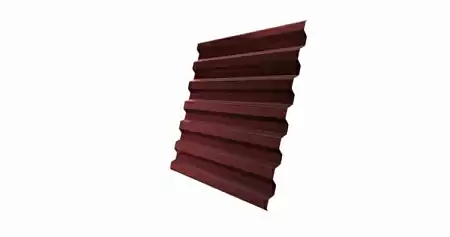 Профнастил С21R Гранд Лайн / Grand Line 0,5 Satin Zn 140, цвет RAL 3009 (оксидно-красный)