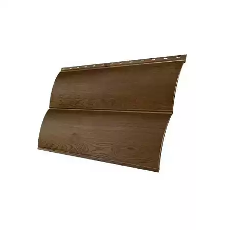 Металлический сайдинг Гранд Лайн / Grand Line профиль Блок-хаус new, Print elite dp 0.45, цвет Antique Wood (Античный дуб)