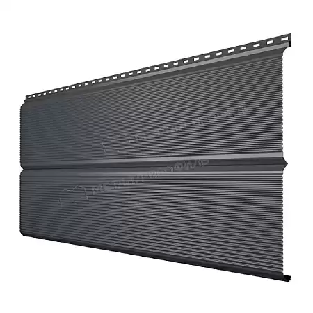 Металлический сайдинг Металл Профиль L брус XL Волна, 0.5 NormanMP, RAL 7024 серый графит