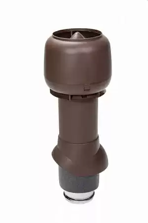 Изолированный вентиляционный выход Vilpe (Вилпе) 125/160/500 с колпаком, высотой 500 мм, коричневый