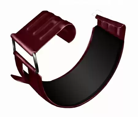 Соединитель желоба полукруглый Optima Grand Line, покрытие PE, RAL 3005 красное вино