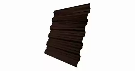 Профнастил HС35R Гранд Лайн / Grand Line 0,5 GreenCoat Pural Zn 275, цвет RR 887 шоколадно-коричневый (RAL 8017)
