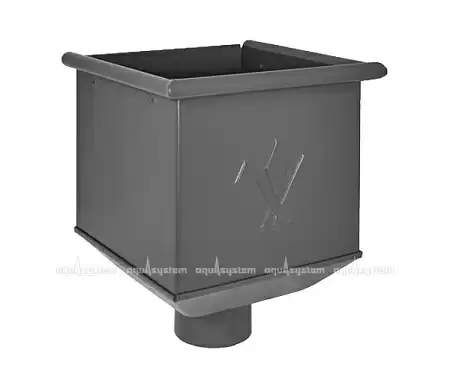 Воронка водосборная D100 Aquasystem Pural Matt, RR 23 маренго
