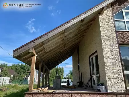 Подшив свесов фиброцементным сайдингом в д. Рапполово