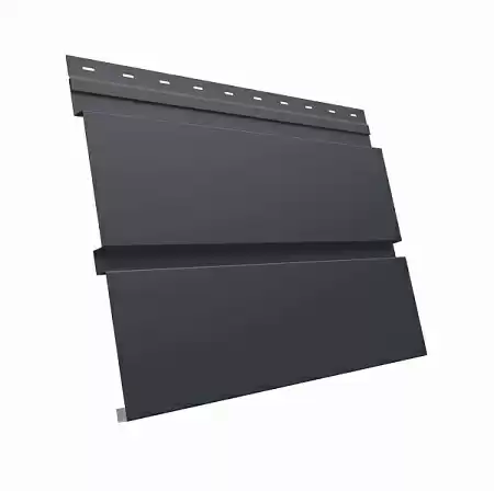 Металлический сайдинг Гранд Лайн / Grand Line профиль Квадро Брус, Drap 0.45, цвет Ral 7016 (антрацитово-серый)