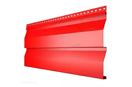 Металлический сайдинг Металл Профиль Корабельная доска, 0.5 NormanMP, RAL 3020 красный насыщенный Металлический сайдинг Металл Профиль Корабельная доска, 0.5 NormanMP, RAL 3020 красный насыщенный