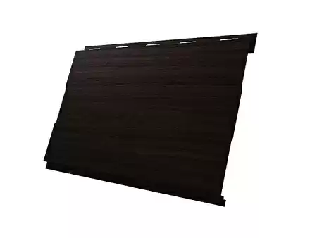 Металлический сайдинг Гранд Лайн / Grand Line профиль Вертикаль, Print elite 0.45, цвет Coffee Wood (Кофейное дерево)