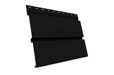 Металлический сайдинг Grand Line Квадро Брус, Velur X 0.5, RAL 9005 черный янтарь