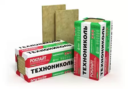 Утеплитель РОКЛАЙТ Технониколь 30-40 кг/м3, размеры 100х600х1200 мм, упаковка 0,432м3 (6 плит)